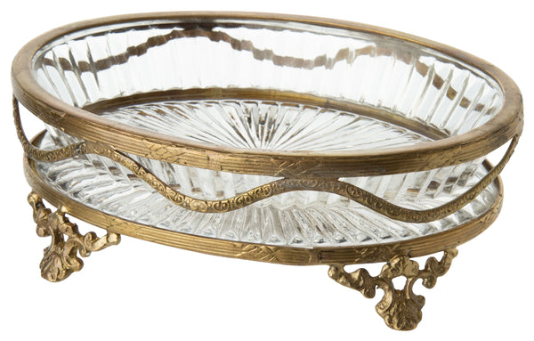 Oval Dish in Metal Frame - Belle De Provence