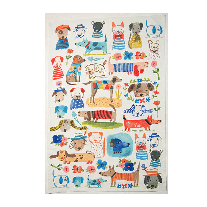 Painted Dog Tea Towel