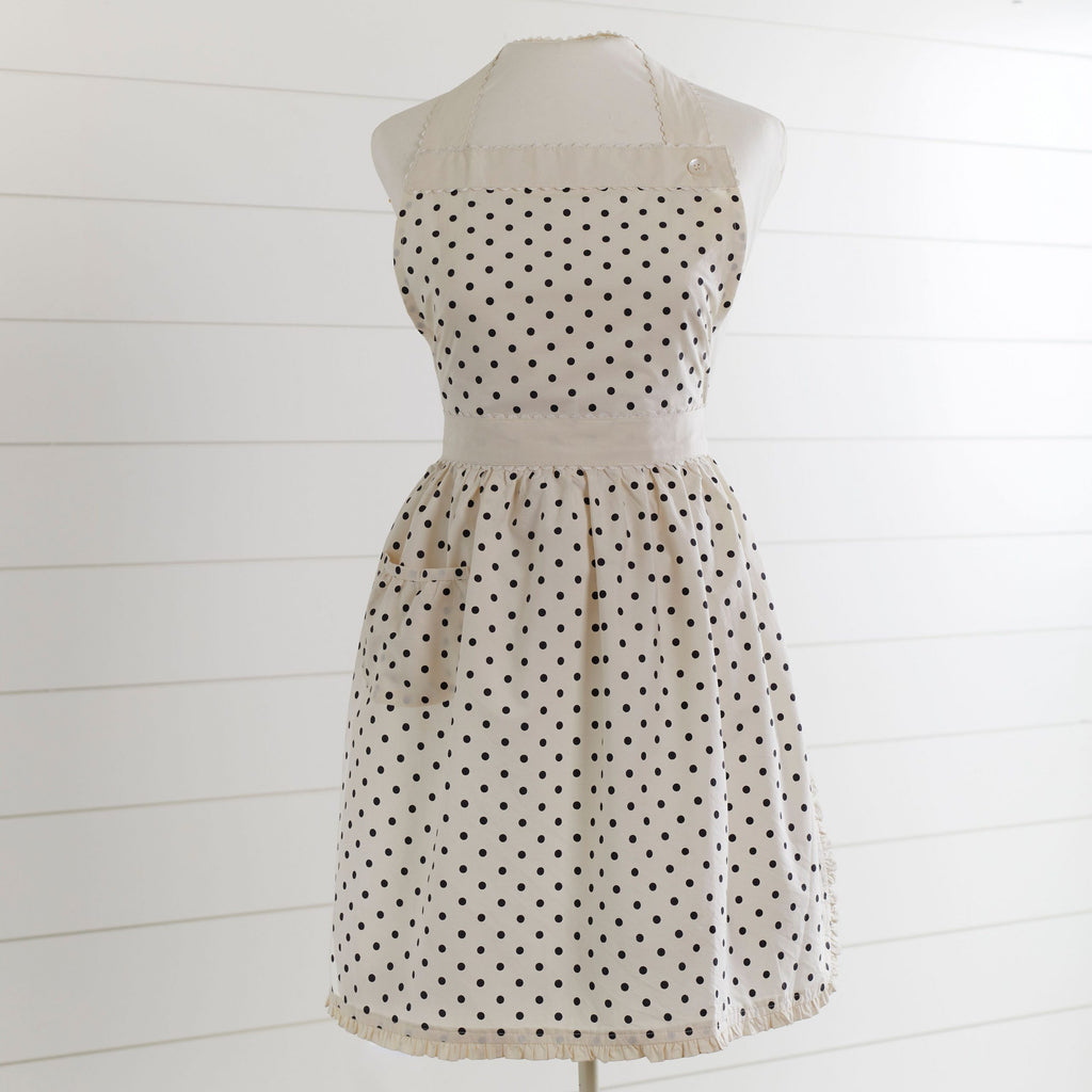 Black Polka Dot Apron