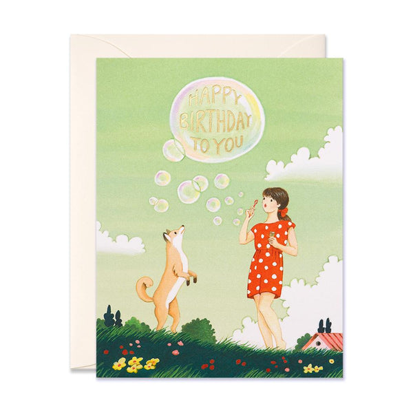Bubbles Birthday Card - Belle De Provence