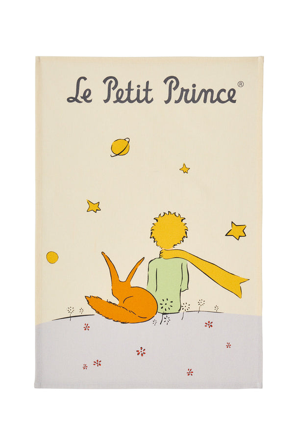 Petit Prince et le Renard de Dos Tea Towel