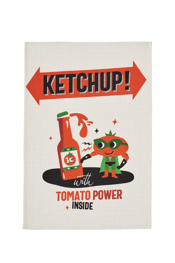 Ketchup/Tomato Power Tea Towel - Belle De Provence