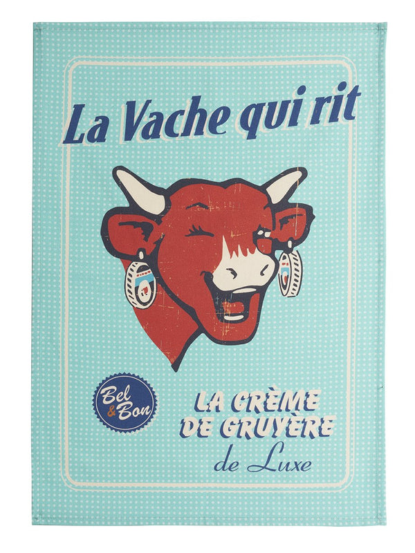 La Vache Qui Rit Crème de Gruyère Tea Towel - Belle De Provence