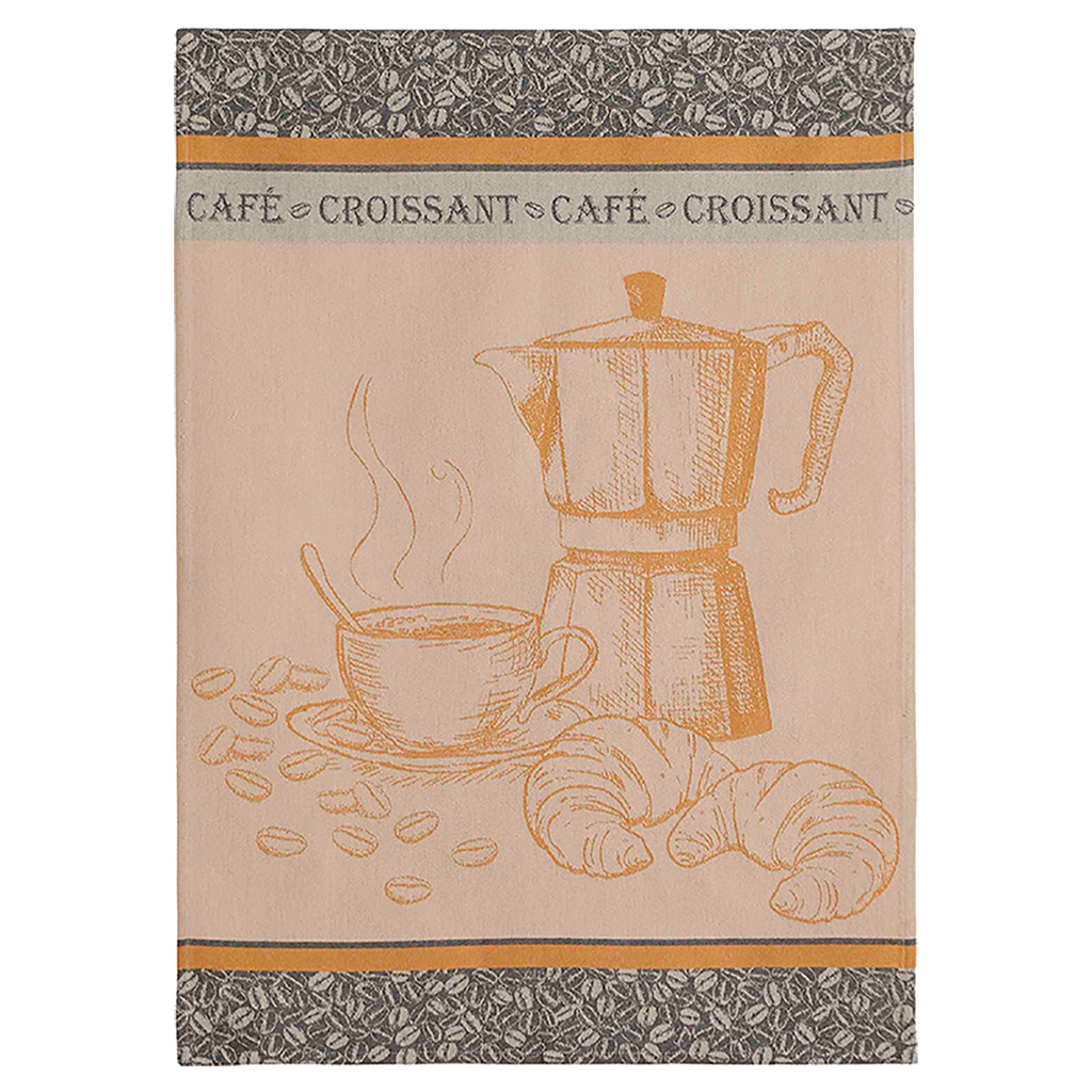 Café Croissant Tea Towel