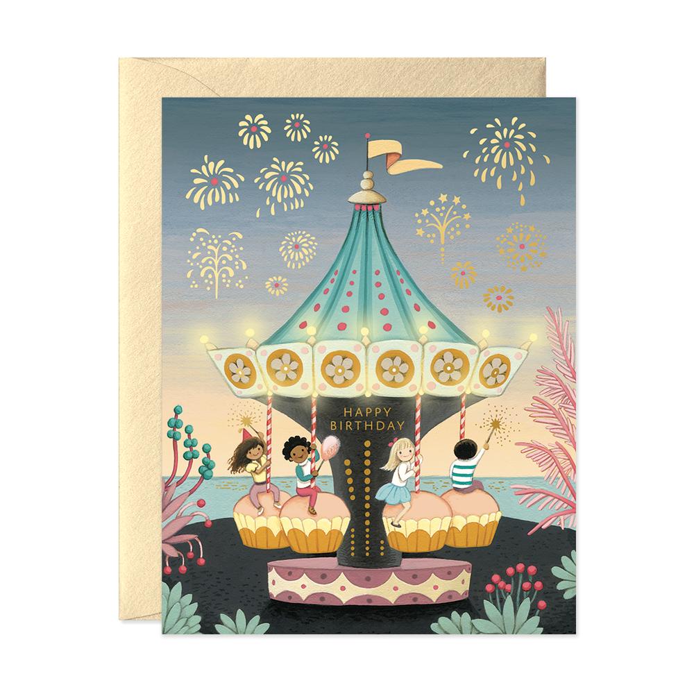 Carousel Birthday Card - Belle De Provence