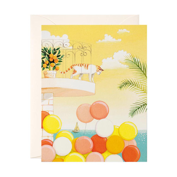 Cat on Balcony Card - Belle De Provence