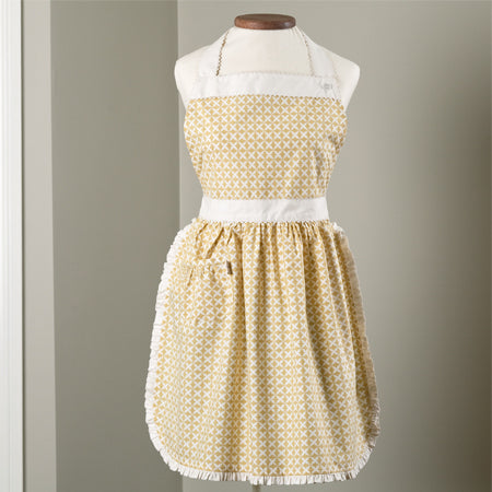 Taylor Linens Charleston Yellow Apron - Belle De Provence