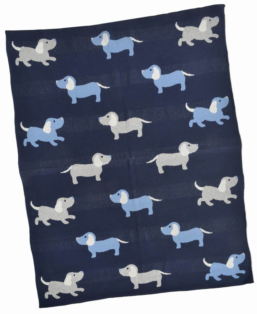 Blue Dogs Baby Blanket - Belle De Provence