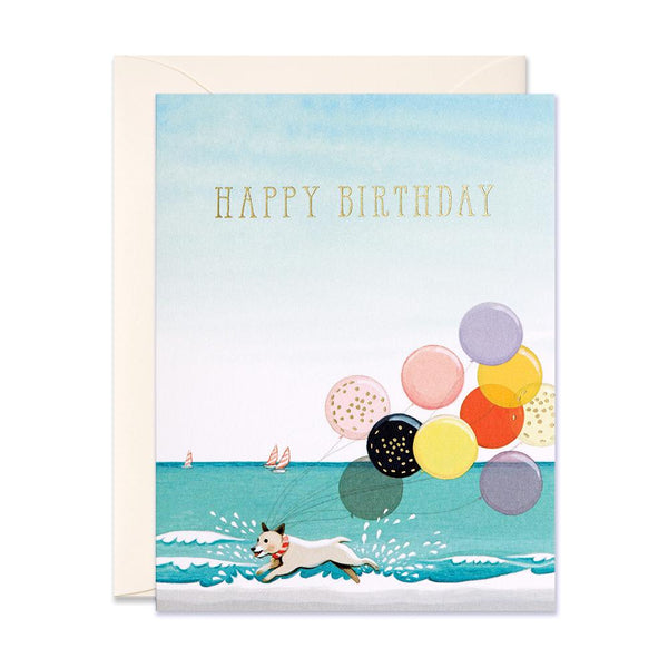 Splashing Dog Birthday Card - Belle De Provence