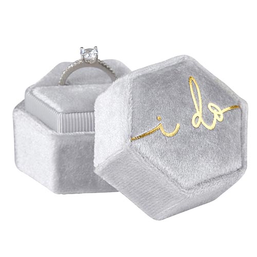 Velvet Ring Box - I Do - Belle De Provence