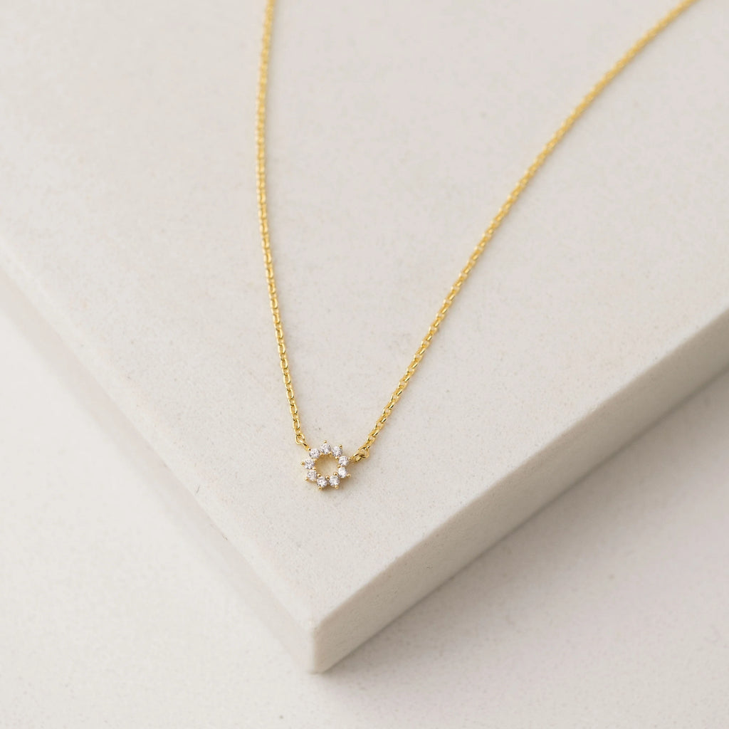 Halo Mini Necklace Gold