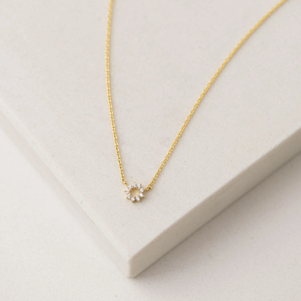 Halo Mini Necklace Gold