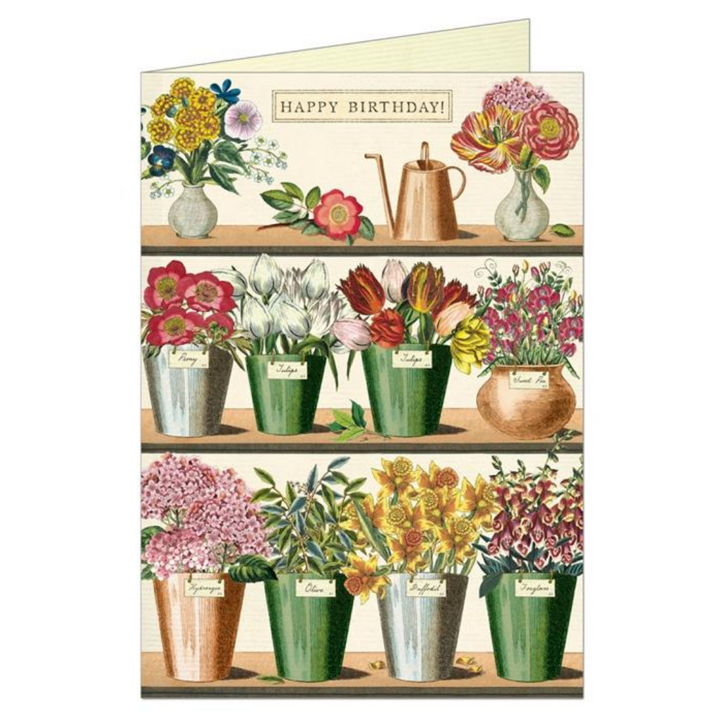 Happy Birthday Flower Market Greeting Card - Belle De Provence