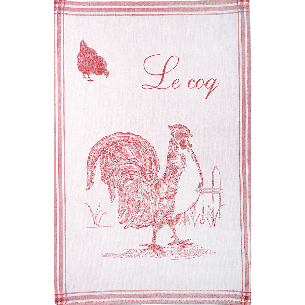 Le Coq Red Tea Towel