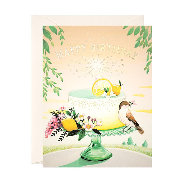 Lemon Cake Birthday Card - Belle De Provence