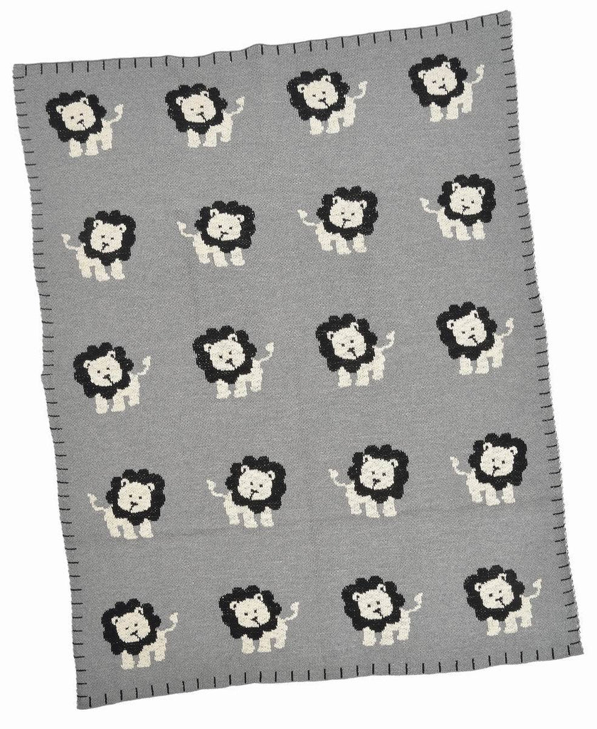 Multi Lion Baby Blanket - Belle De Provence