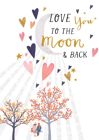 Love You to the Moon Greeting Card - Belle De Provence