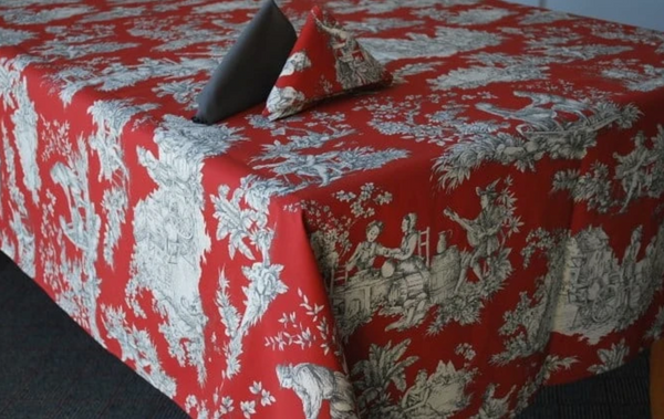 Le Cluny - Tablecloth Villandry Red - Belle De Provence