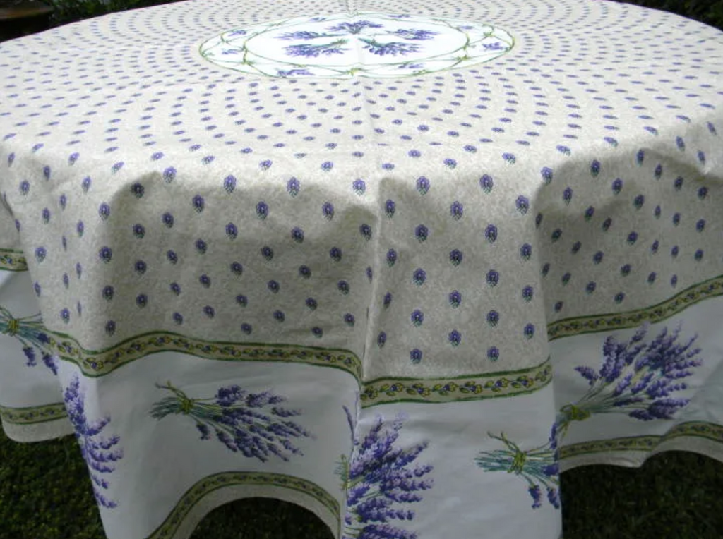Le Cluny - Tablecloth Lavender Creme - Belle De Provence