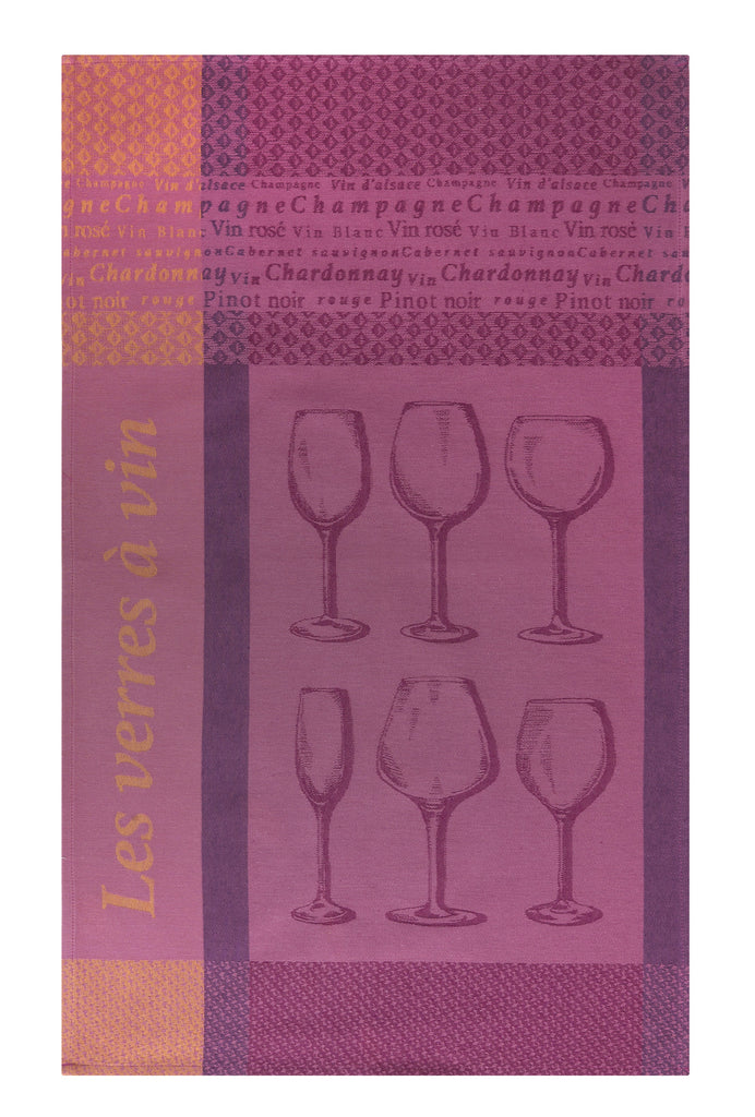 Les Verres a Vin Tea Towel