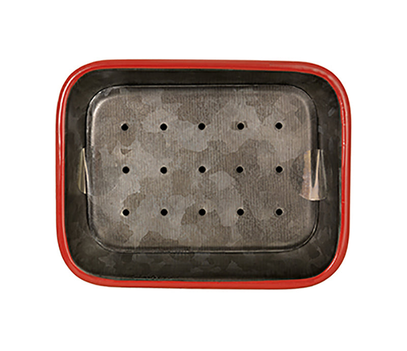 Grey & Red Two Piece Soap Dish