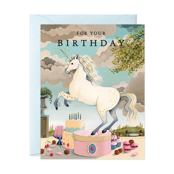 Unicorn Birthday Card - Belle De Provence