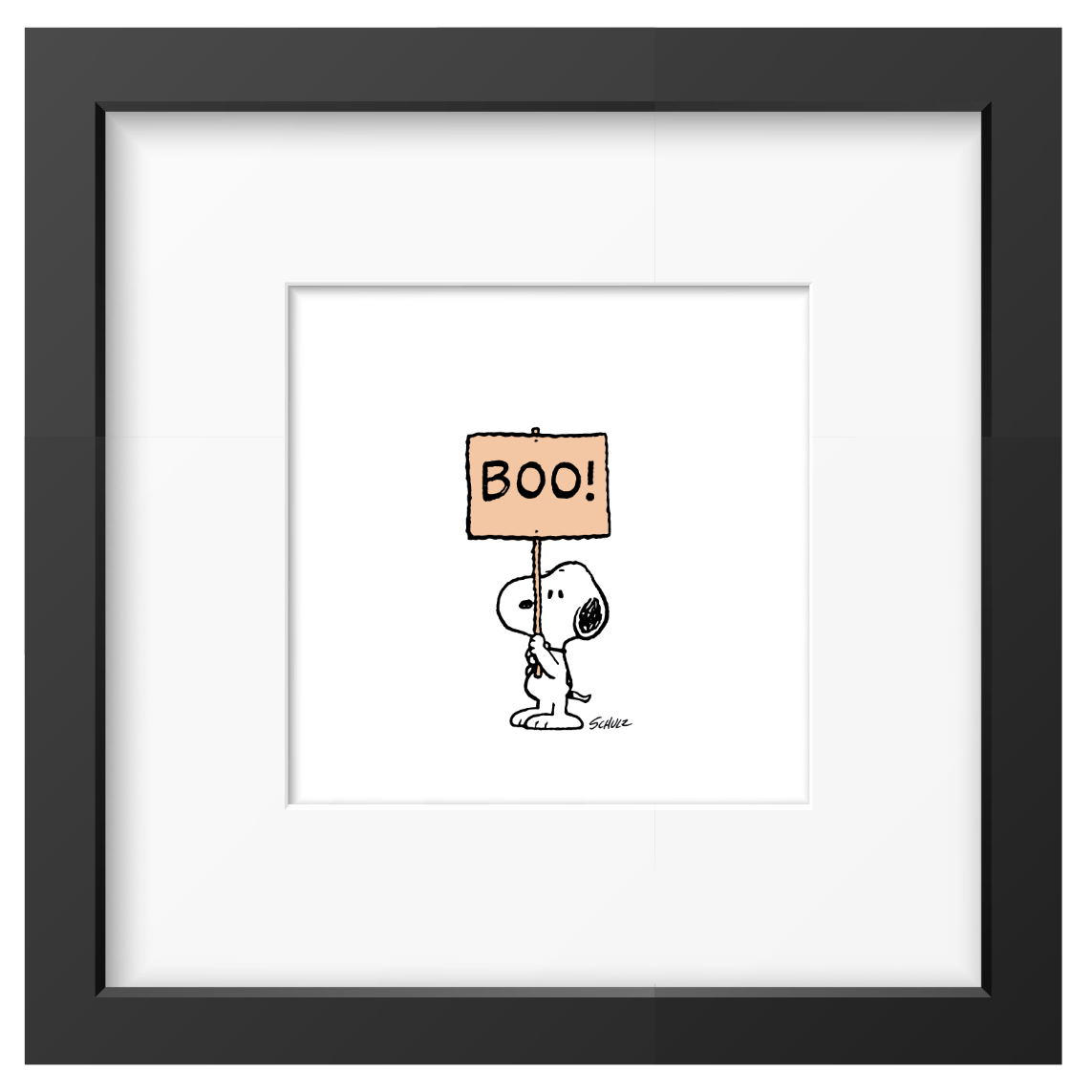 Magpie - Peanuts Boo Framed Print Handmade