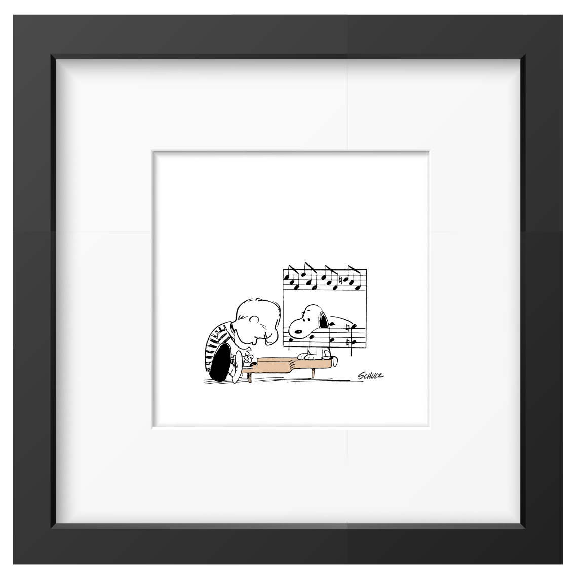 Magpie - Peanuts Music Framed Print Handmade