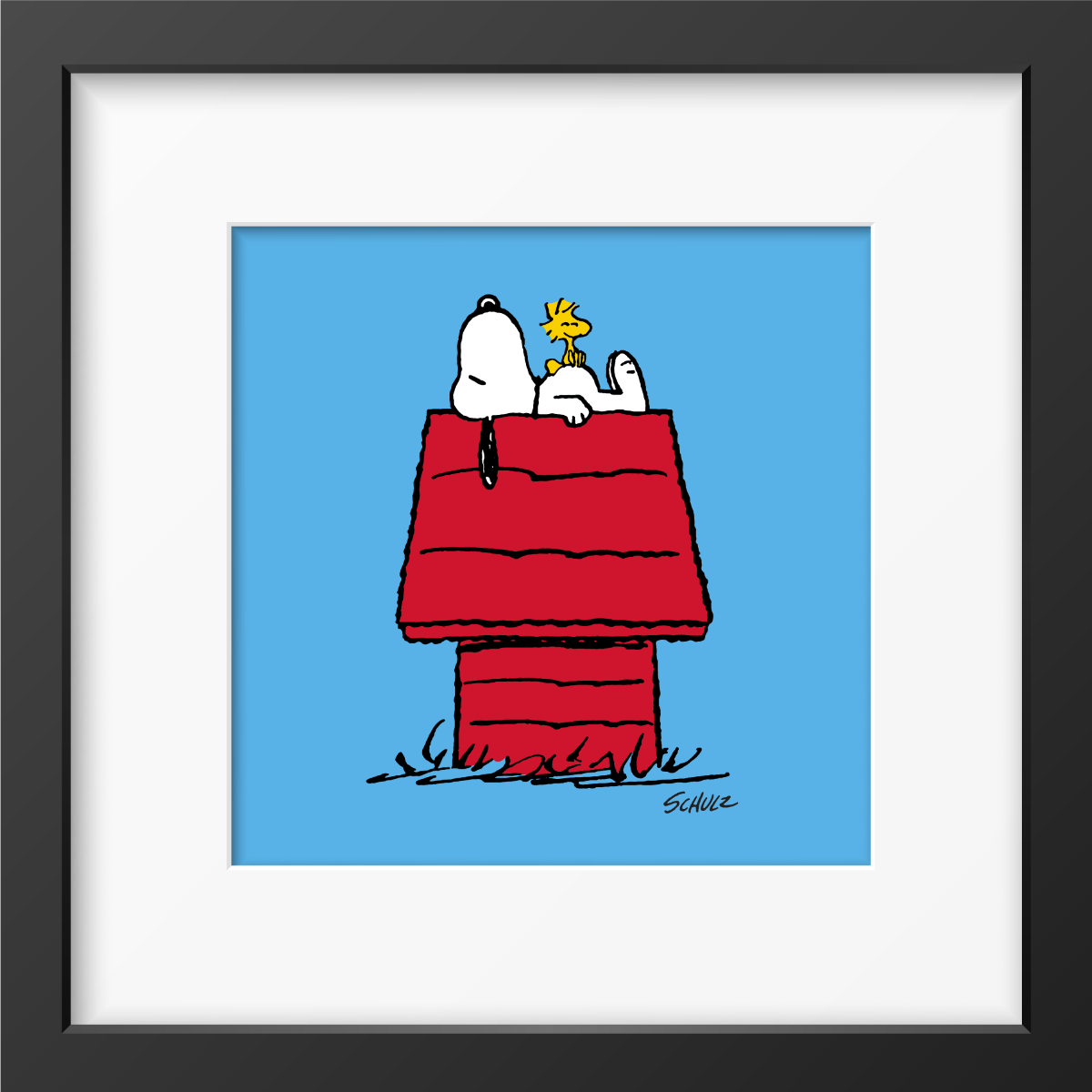 Magpie - Peanuts House Framed Print Handmade