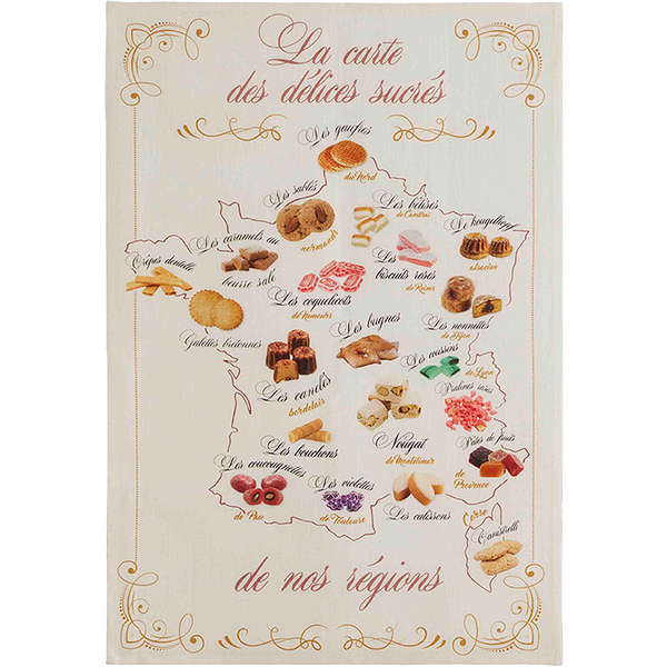 Carte Gourmande Tea Towel