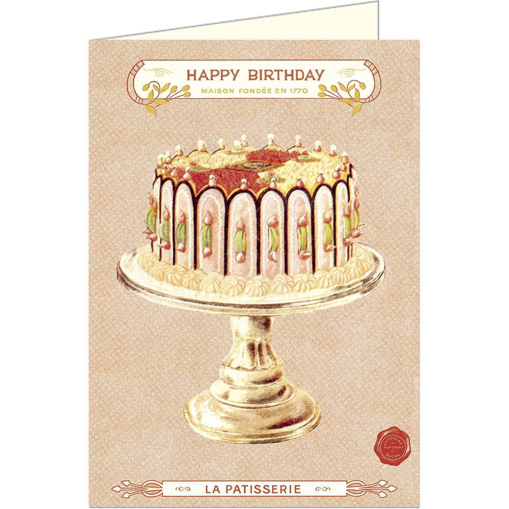 Happy Birthday Cake Patisserie Card - Belle De Provence