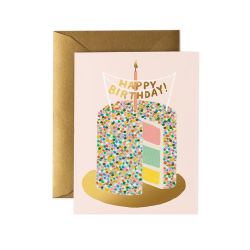 Sprinkle Cake Happy Birthday Card - Belle De Provence