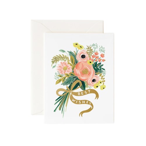 Best Wishes Bouquet Card - Belle De Provence