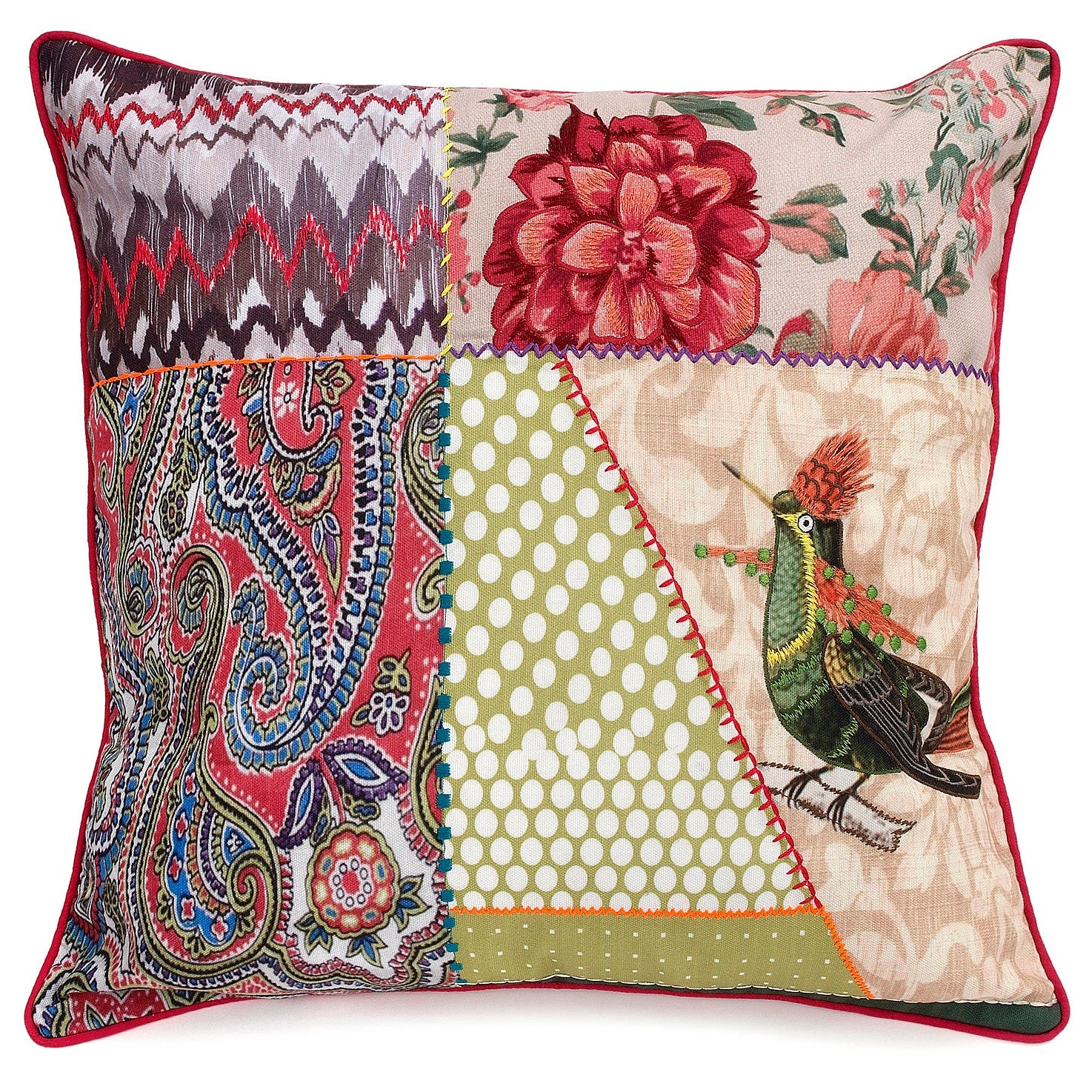 Paisley Bird Pillow - Belle De Provence