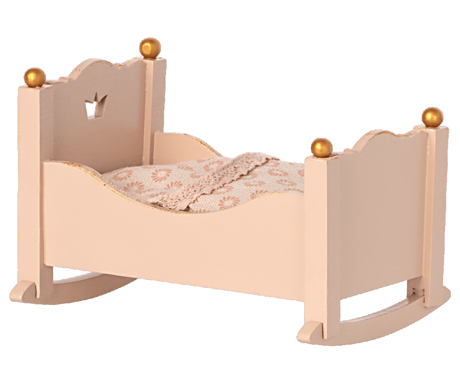 Maileg Baby Mouse Cradle Rose