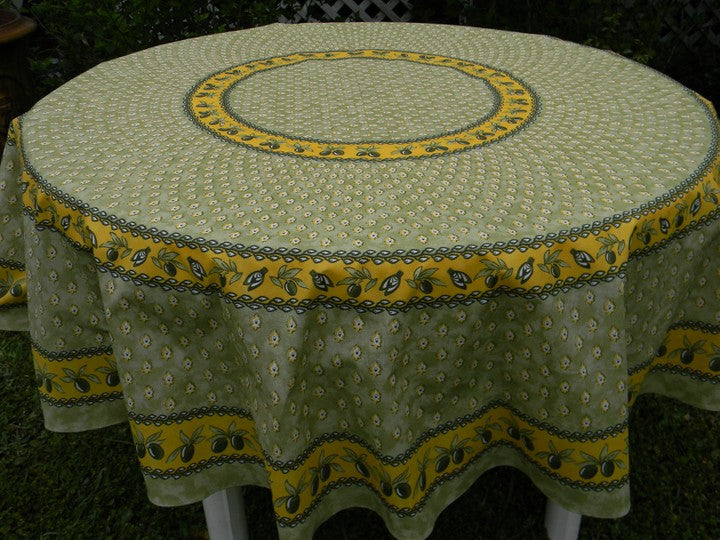 Le Cluny - Tablecloth Monaco Green - Belle De Provence