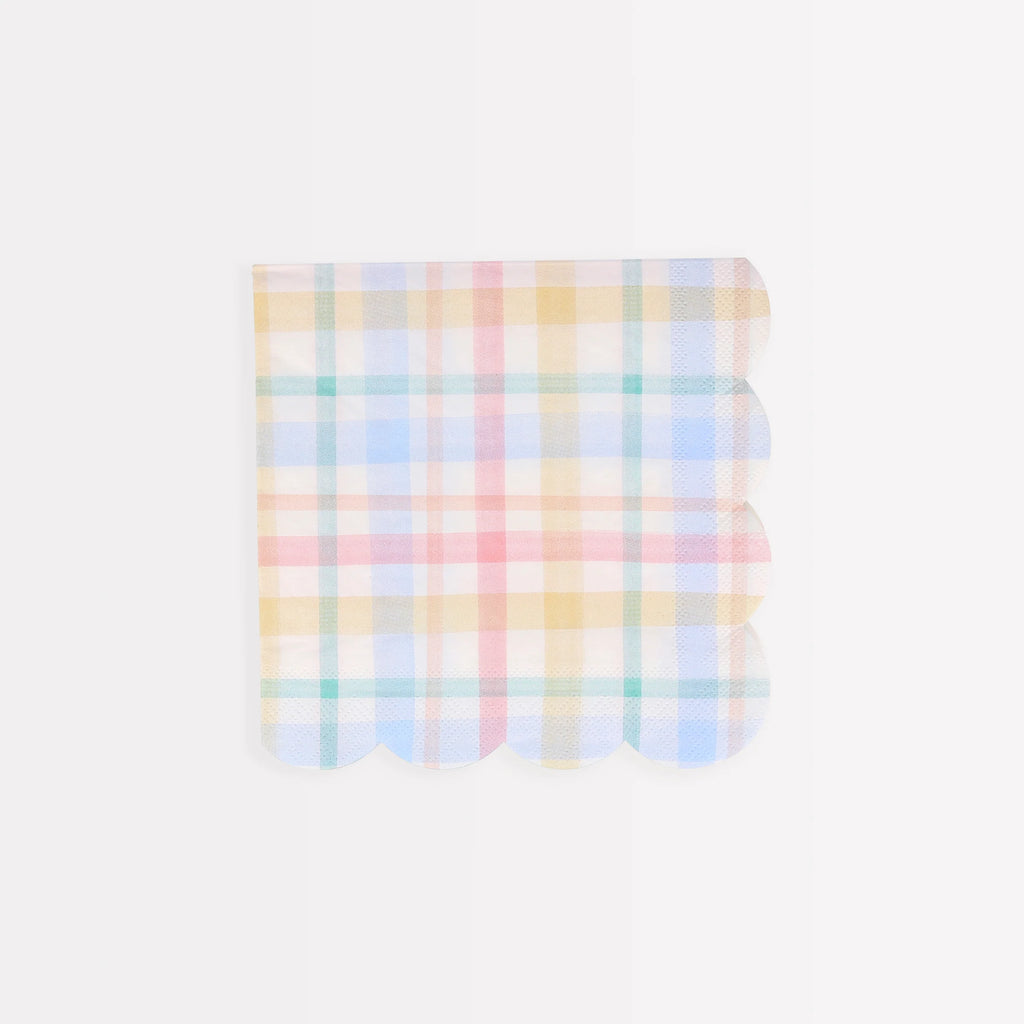 Spring Plaid Cocktail Napkins