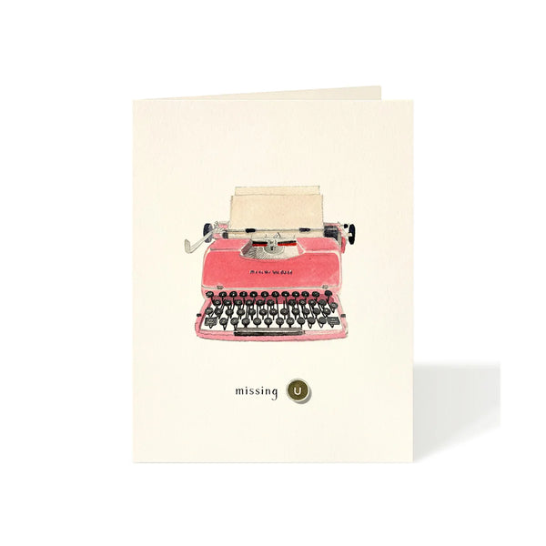 Typewriter Missing U Card