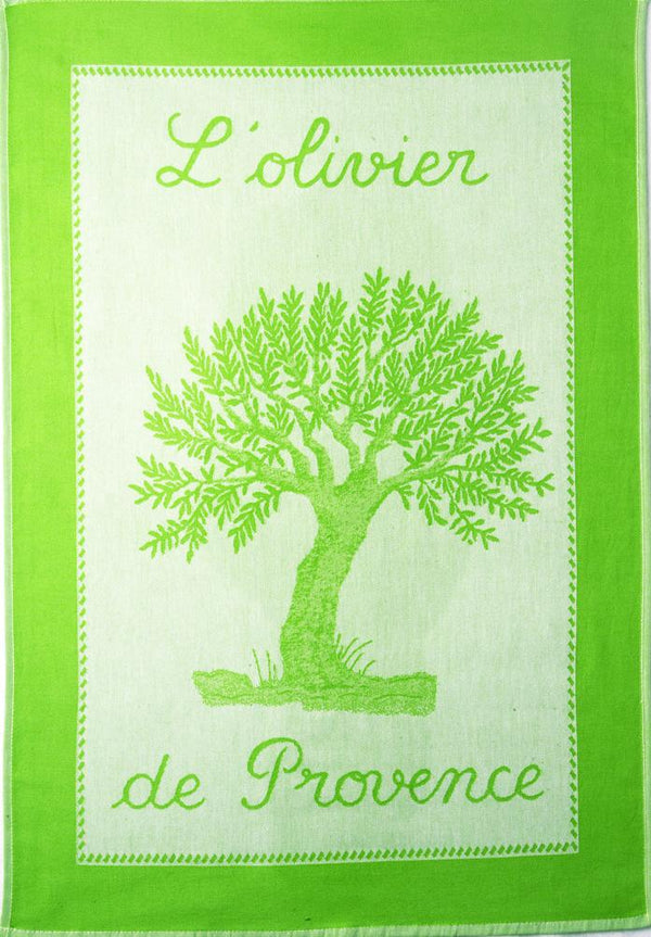 Olivier Almond Green Tea Towel - Belle De Provence
