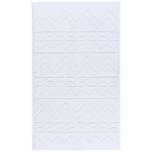 White Jacquard Bathmat