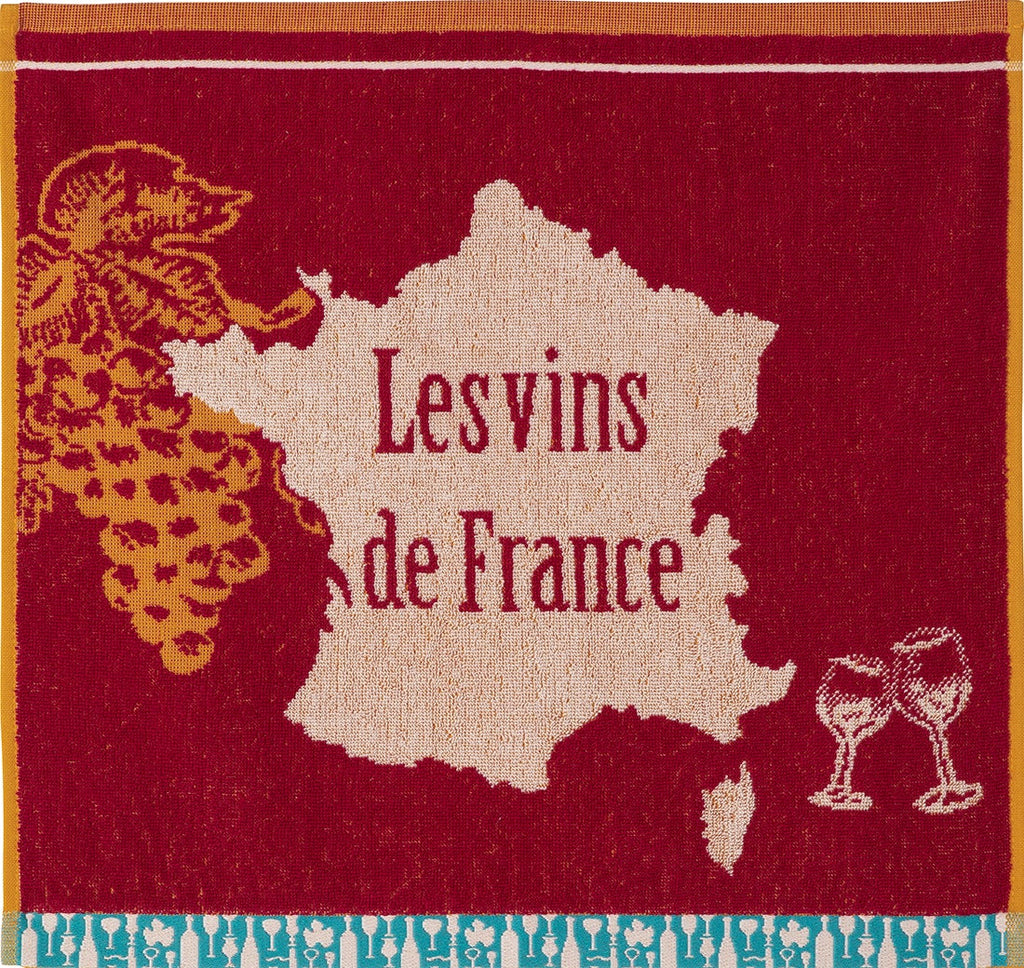 Vins de France Terry Tea Towel